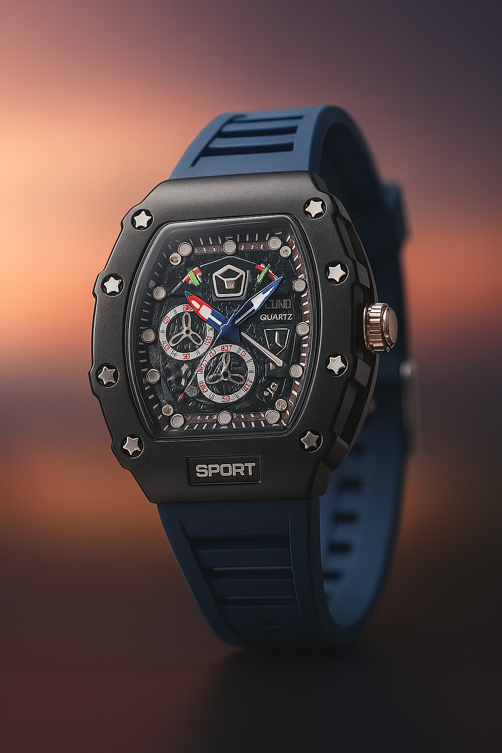 Luxury Skeleton Design Sports Watch – Premium Material Watch (8 Colors Available)