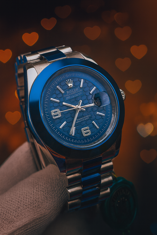 Premium Luxury-Inspired Blue Dial Master Copy Watch