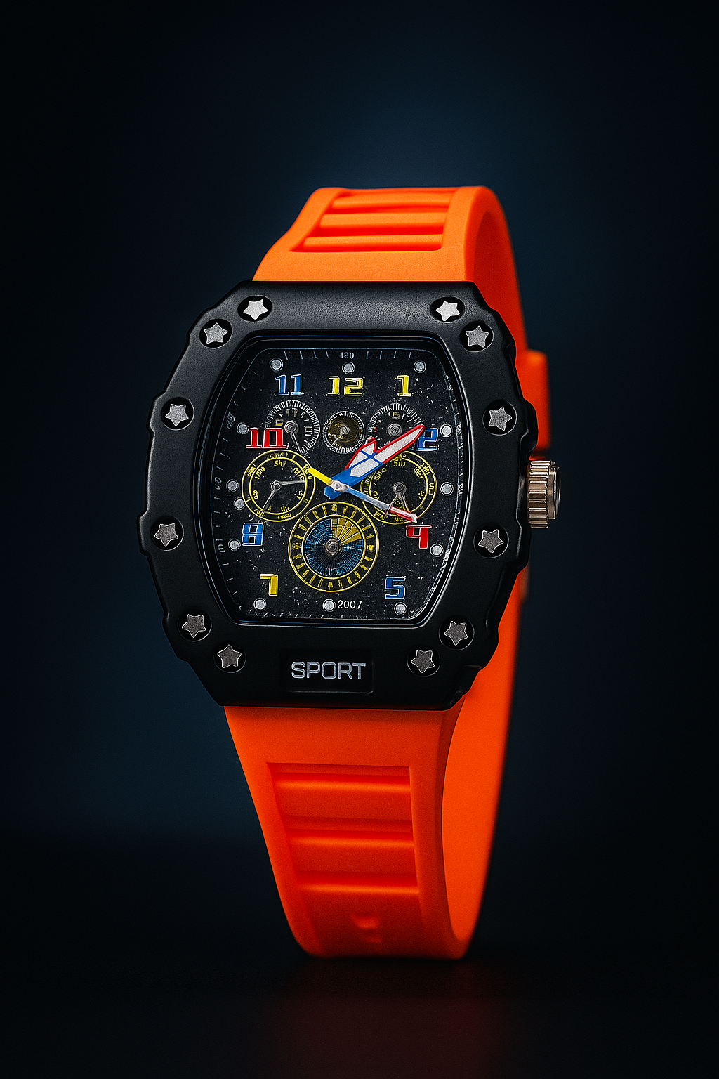 Luxury Skeleton Design Sports Watch – Premium Material Watch (8 Colors Available)