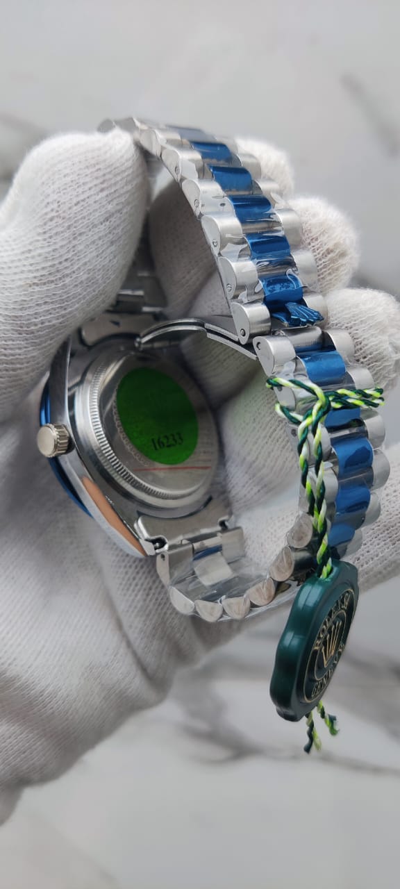 Premium Luxury-Inspired Blue Dial Master Copy Watch