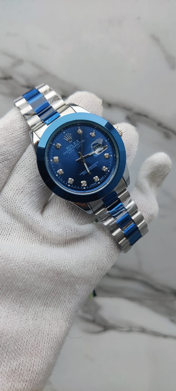 Premium Luxury-Inspired Blue Dial Master Copy Watch