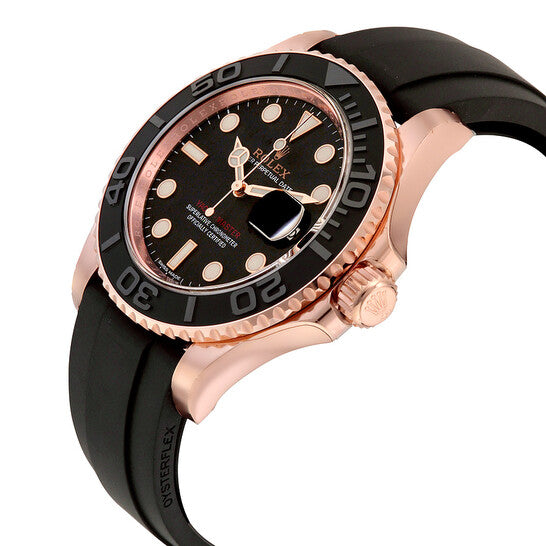Luxury Yacht-Style Automatic Watch – Black Bezel | Rubber Sport Strap | Premium Master Edition