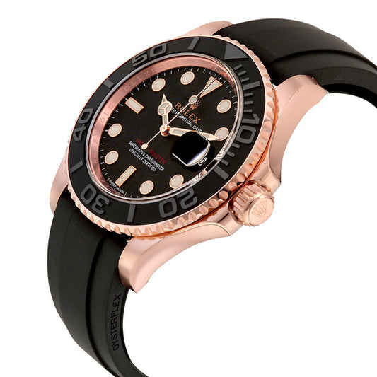 Luxury Yacht-Style Automatic Watch – Black Bezel | Rubber Sport Strap | Premium Master Edition